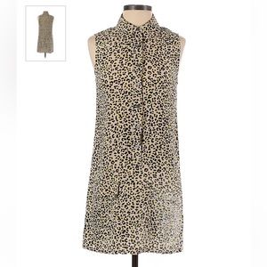 Equipment dress cheetah with neon yellow accent, size Small
